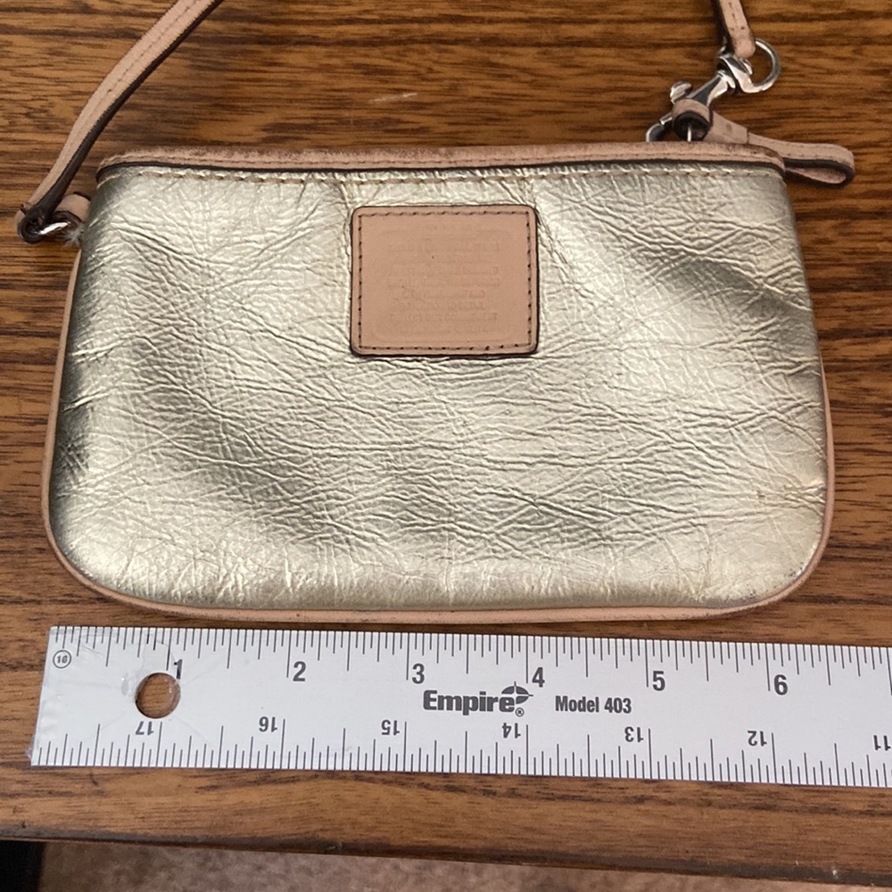 Coach Gold Wristlet Used - Picture 11 of 14